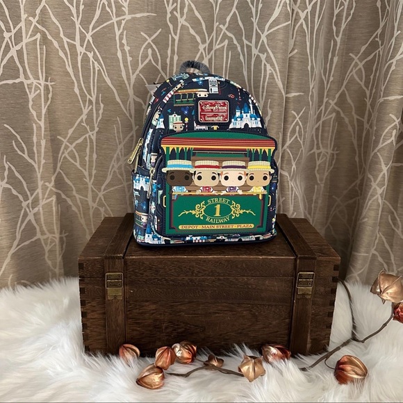 DISNEY DISNEYLAND PARK LOUNGEFLY BACKPACK DAPPER DAPPER DANS MAIN STREET NEW HTF - Picture 7 of 8